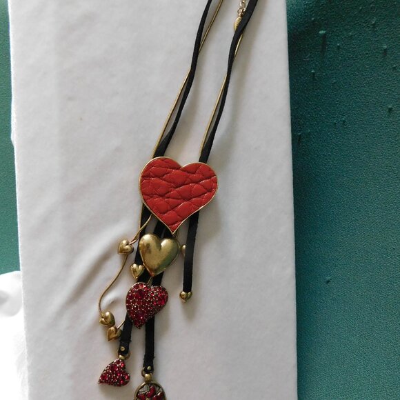 Ladies Pilgrim Red Heart Necklace - Picture 1 of 5